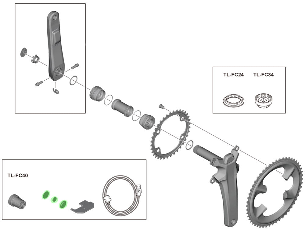 Jeu d'aimants Shimano pour fc-r9100-p r9200-p