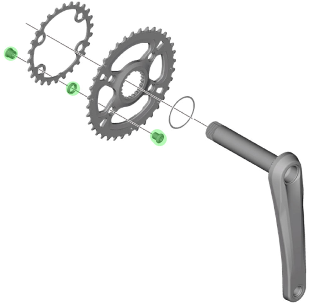 Boulons de plateau Shimano slx pour fc-m7100-2 m7120-b2 (4 pièces)