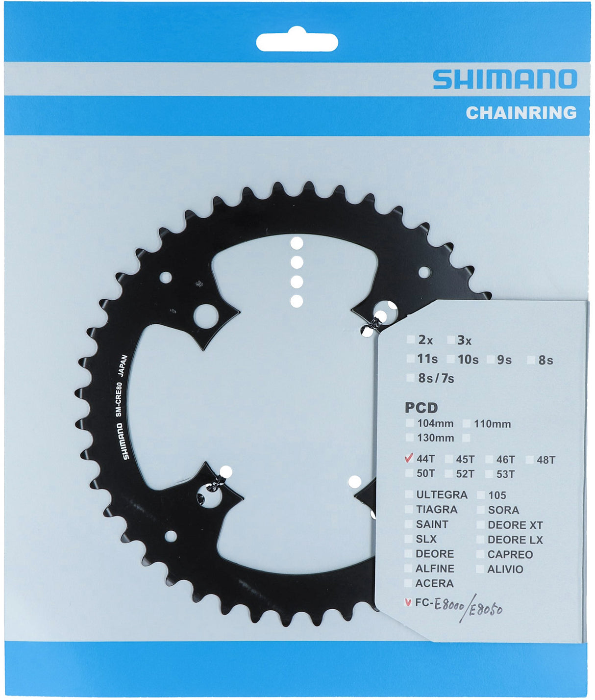 Plateau Shimano steps sm-cre80 44 dents sans araignée