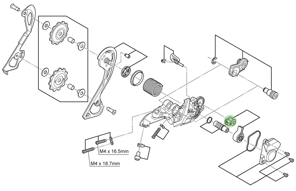 Unité à came Shimano pour rd-m820 786 675 640 615