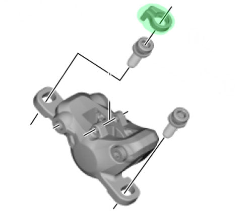 Circlip Shimano pour boulon d'étrier de frein postmount