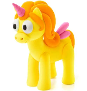 Funny Friends en pâte à soie, licorne, bleu, 1 boîte