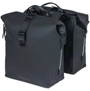 Basil Soho Nordlicht Double Bicycle Bag - étanche, noir, 41L