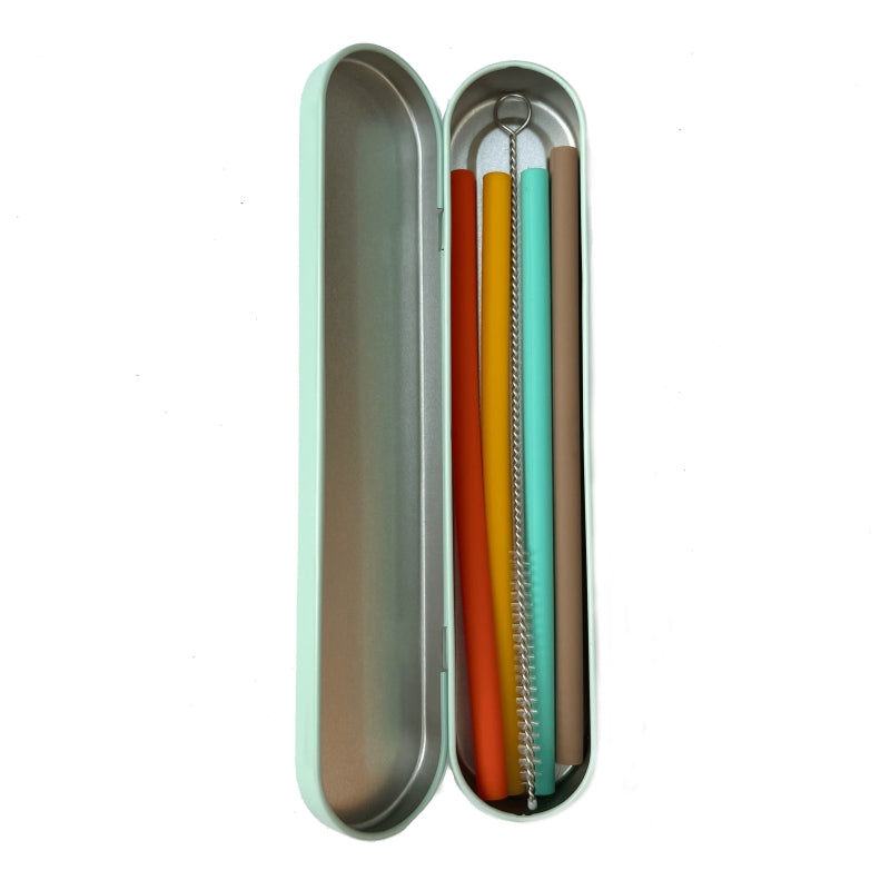 Pailles en silicone Bora