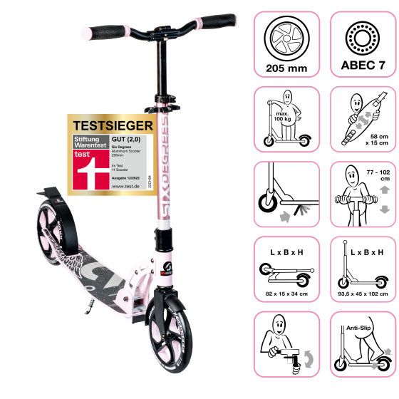 Six degrés à 2 roues étapes pliantes