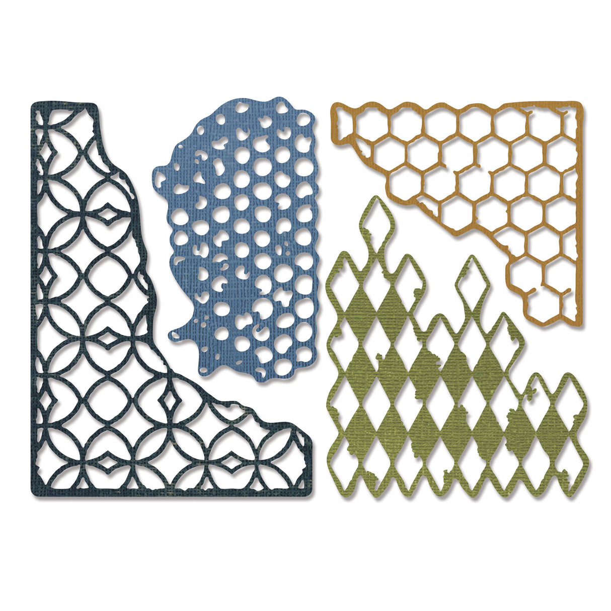 Sizzix • Tim Holtz Thinlits jeu de matrices techniques mixtes 4 pièces