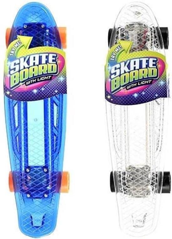 Toi-toys skateboard avec lumière 55 cm (avec câble USB vers micro USB) jusqu'à 50 kg