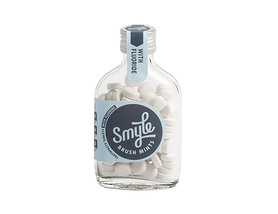 Tabs de dentifrice Smyle - bouteille 65e. - sans fluorure