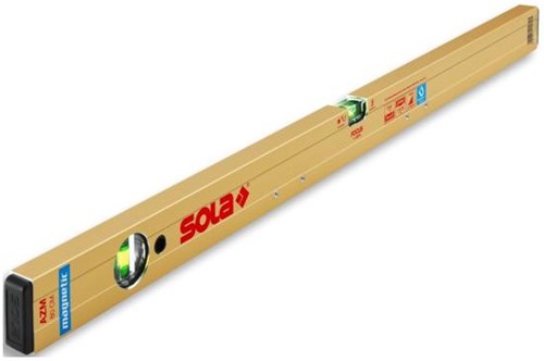 Sola azm100 aluminum block spirit level | 100cm | 2 libellules | 0,5 mm m | magnétique - 01821301