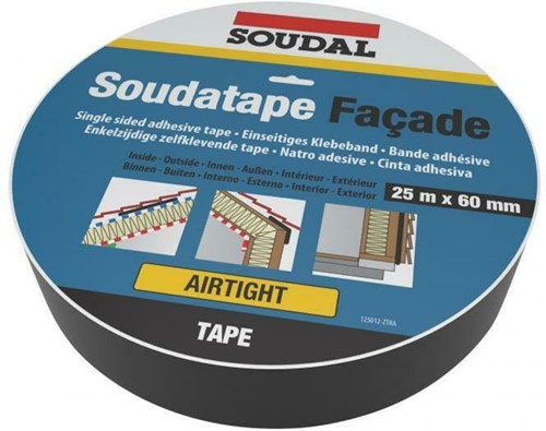 Soudal 125012 ruban d'étanchéité à l'air pour façade | 60 mm x 25 m - 125012