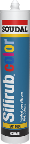Couleur Soudal silirub | mastic silicone pour joints | 310 ml | ral 7011 - 114481