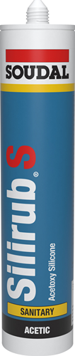 Soudal silirub sanitaires | mastic silicone pour joints | 310 ml | noir - 101550