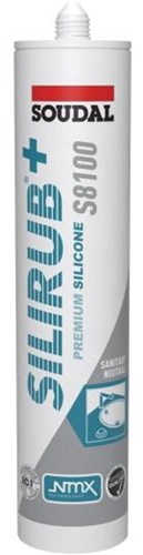 Soudal silirub+ s8100 neutre | kit de plomberie | gris transparent | 300ml - 135729