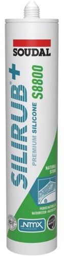 Soudal silirub+ s8800 | pierre naturelle | mastic silicone | noir | 300ml - 120996