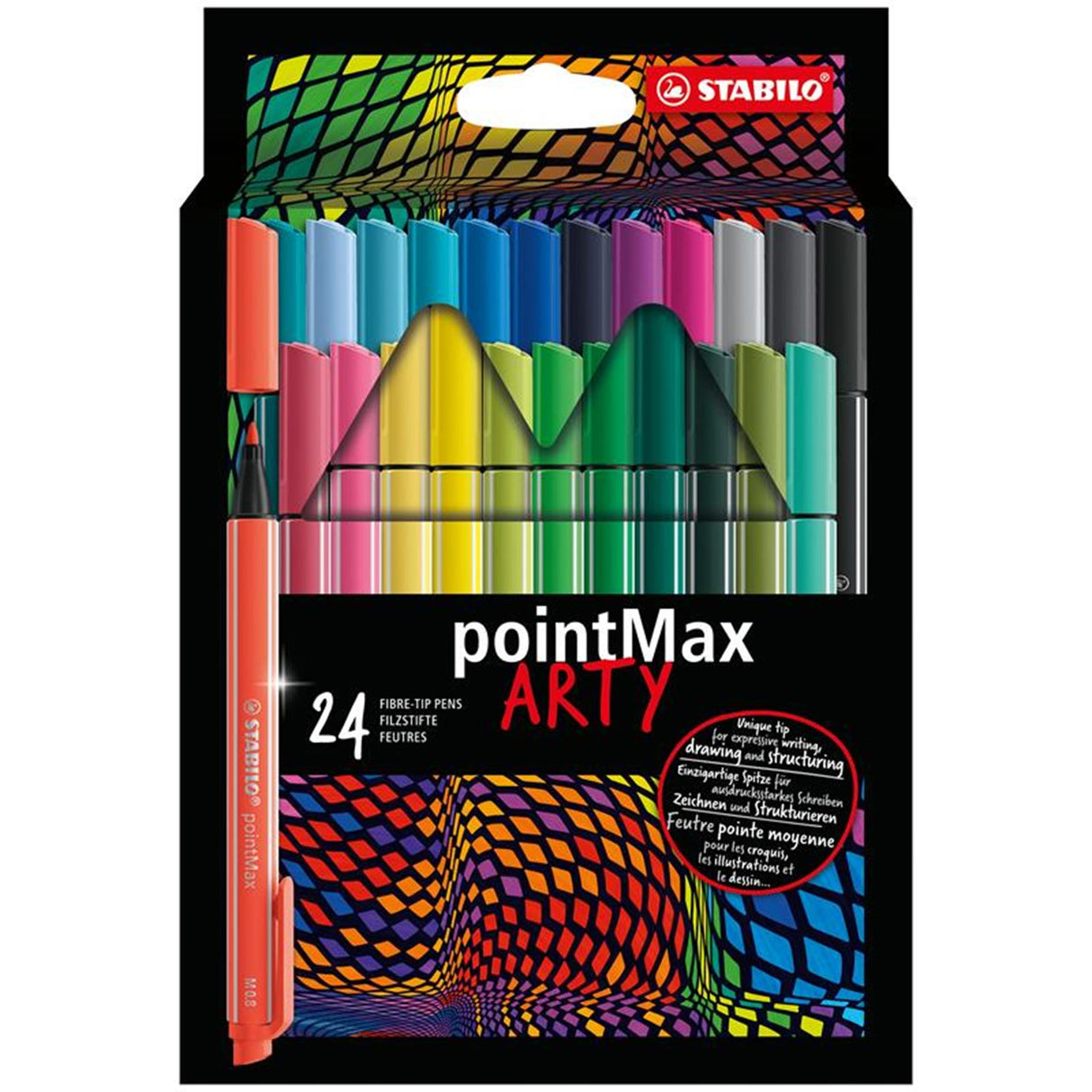 Trousse à crayons Stabilo pointmax 24 couleurs