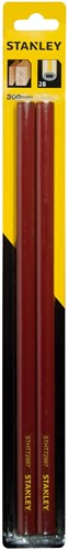 Crayon de menuisier outils à main Stanley | rouge | 30 cm | 2x - stht0-72997
