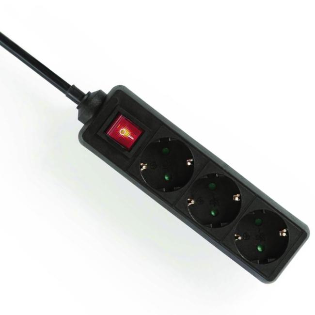 Multiprise Nedis | prise de terre type f (cee 7 7) | 3 voies | 1,5 m | 3680w | 16 une | noir | 1 pièce - exso315f2bk - exso315f2bk
