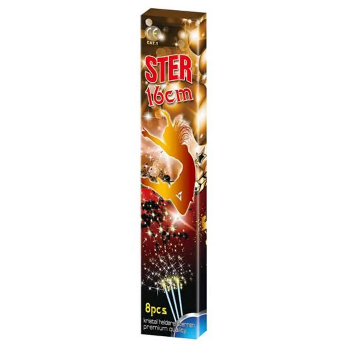 Van der Doelen étoiles 16 cm 10 boîtes de 8 pièces emballées chat 1 feux d'artifice
