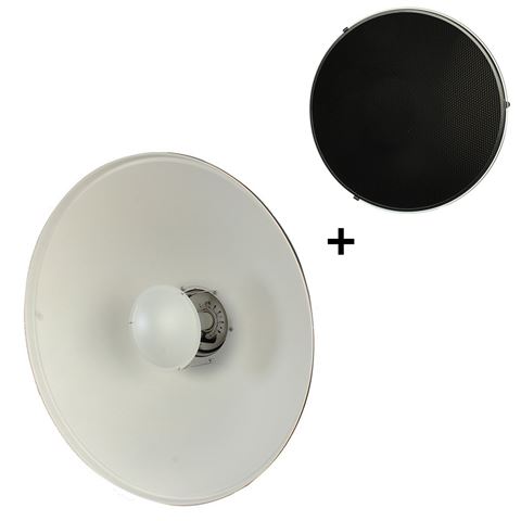 Studioking plat de beauté blanc sk-bd550w 55 cm pour yeux de faucon