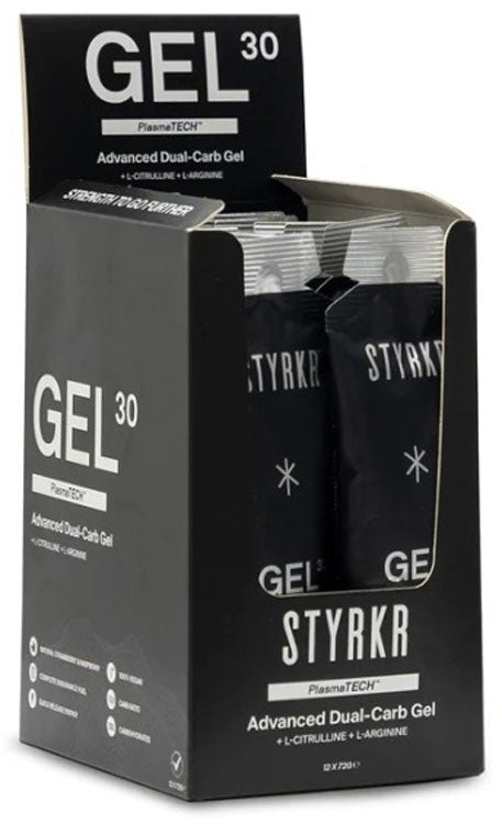 Styrkr gel30 gel énergétique double carburateur, boîte de 12