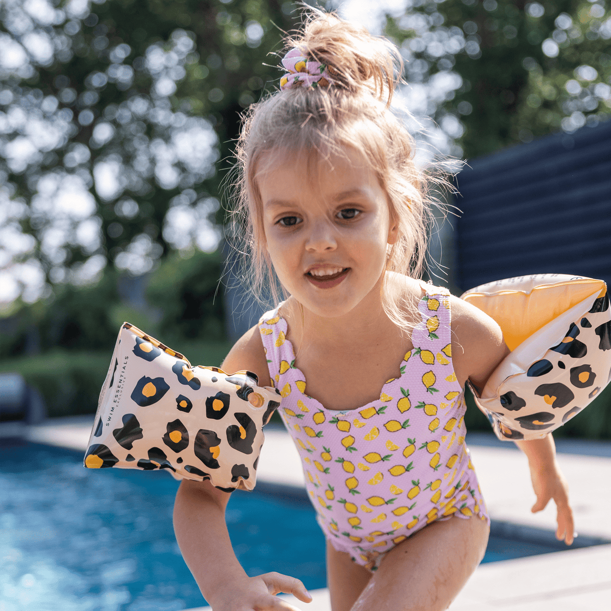 Safari chic | brassards de natation beiges 2-6 ans