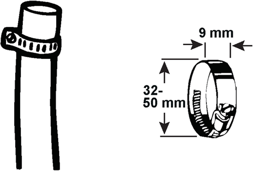 Anneau de tension Cornat 32-50mm 1er inox - t308305