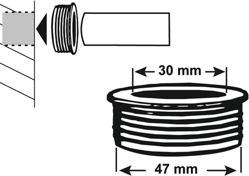 Tétine caoutchouc Cornat 30 50 (tube 47mm) m - t3185010