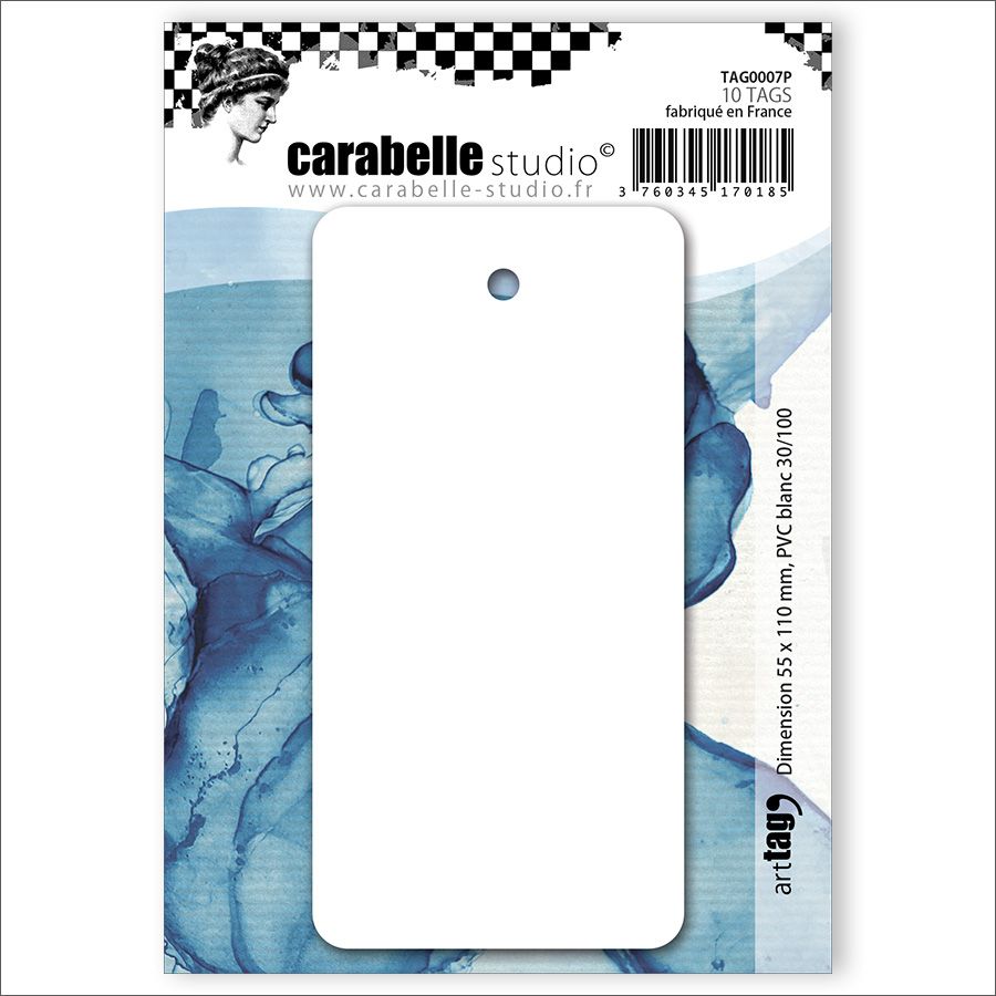 Carabelle studio • étiquettes américaines pvc 55 x 110 mm 10pcs
