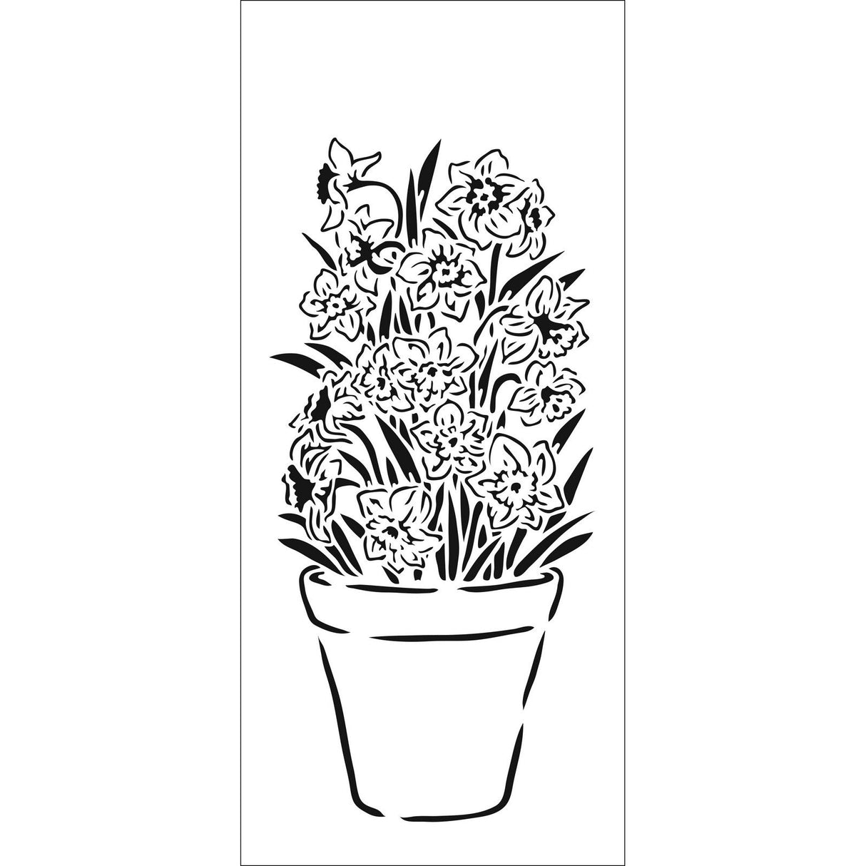 L'atelier des artisans • Pochoir slimline jonquilles 10,16x22,86cm