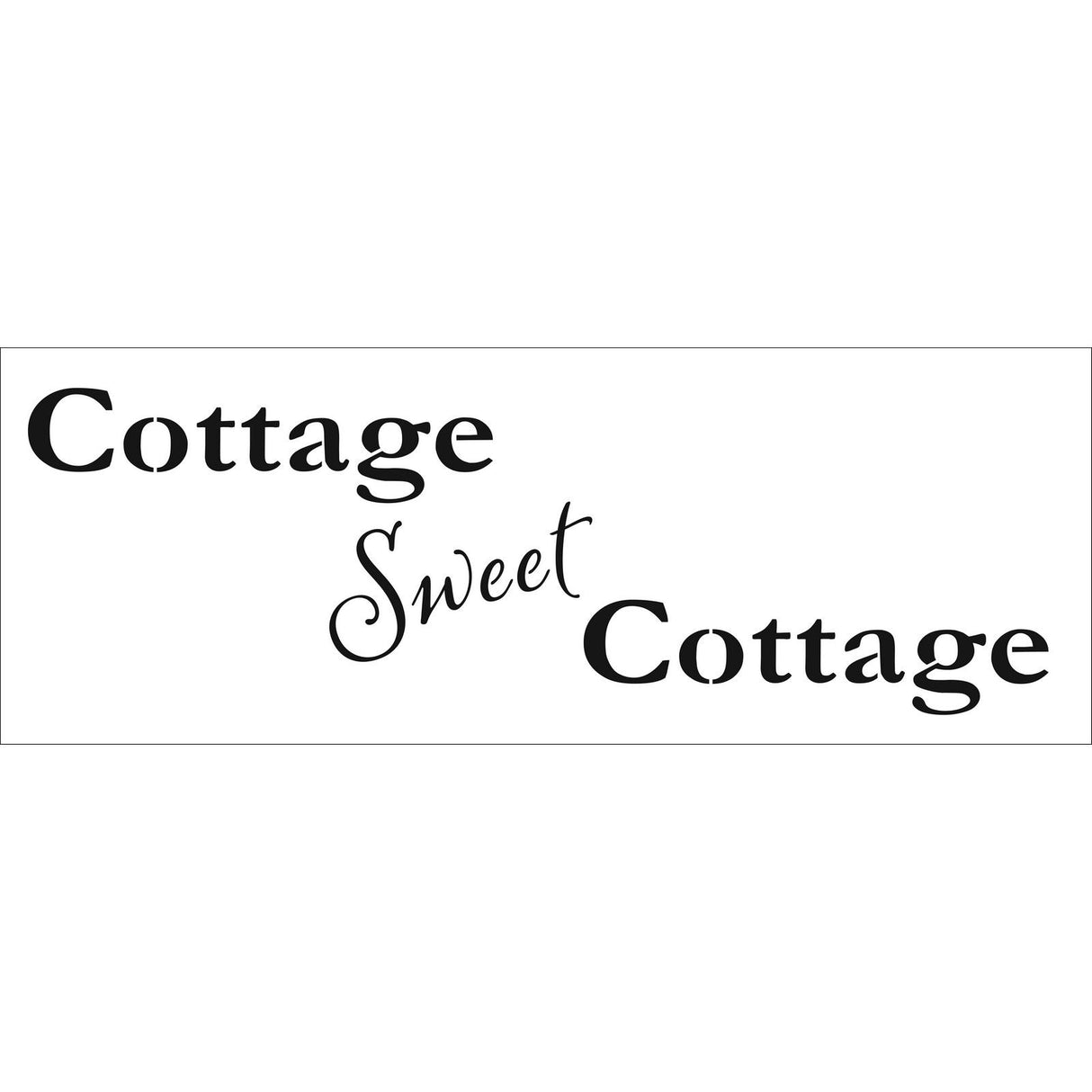 L'atelier de l'artisan • pochoir cottage sweet cottage 41,91x15,2cm