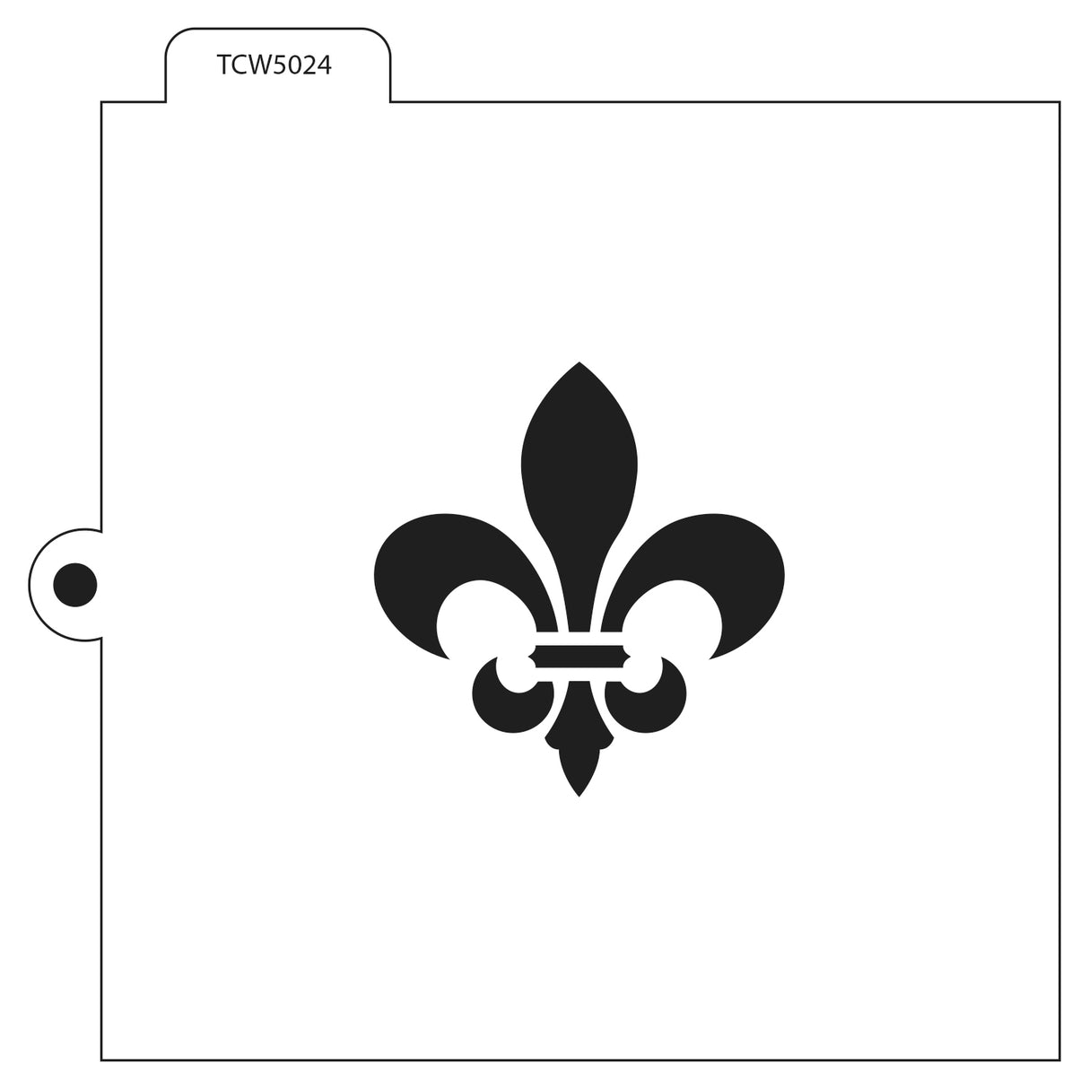 L'atelier artisanal • modèle biscuit 5,5x5,5 fleur lys