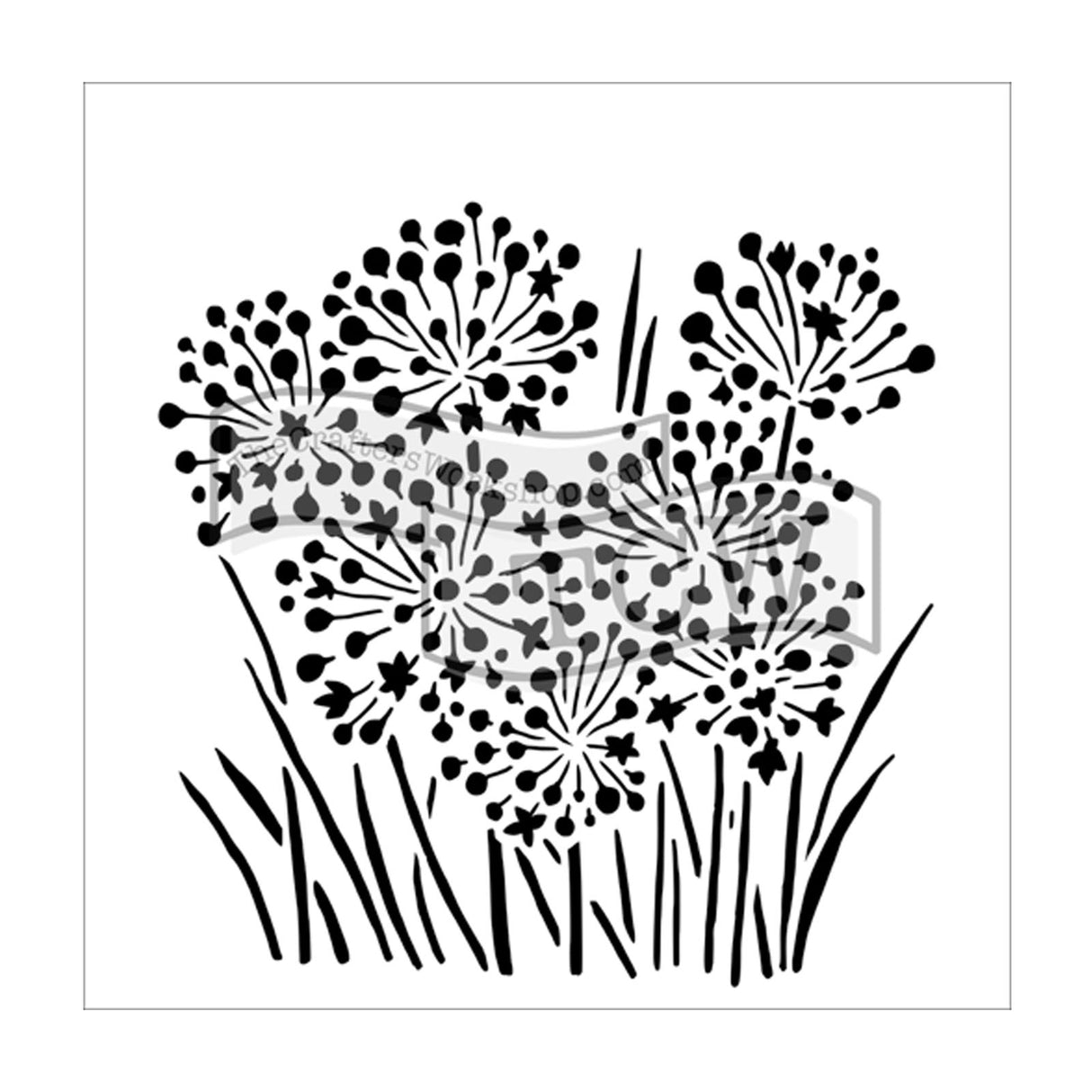 L'atelier artisanal • gabarit 30x30cm fleurs d'oignons