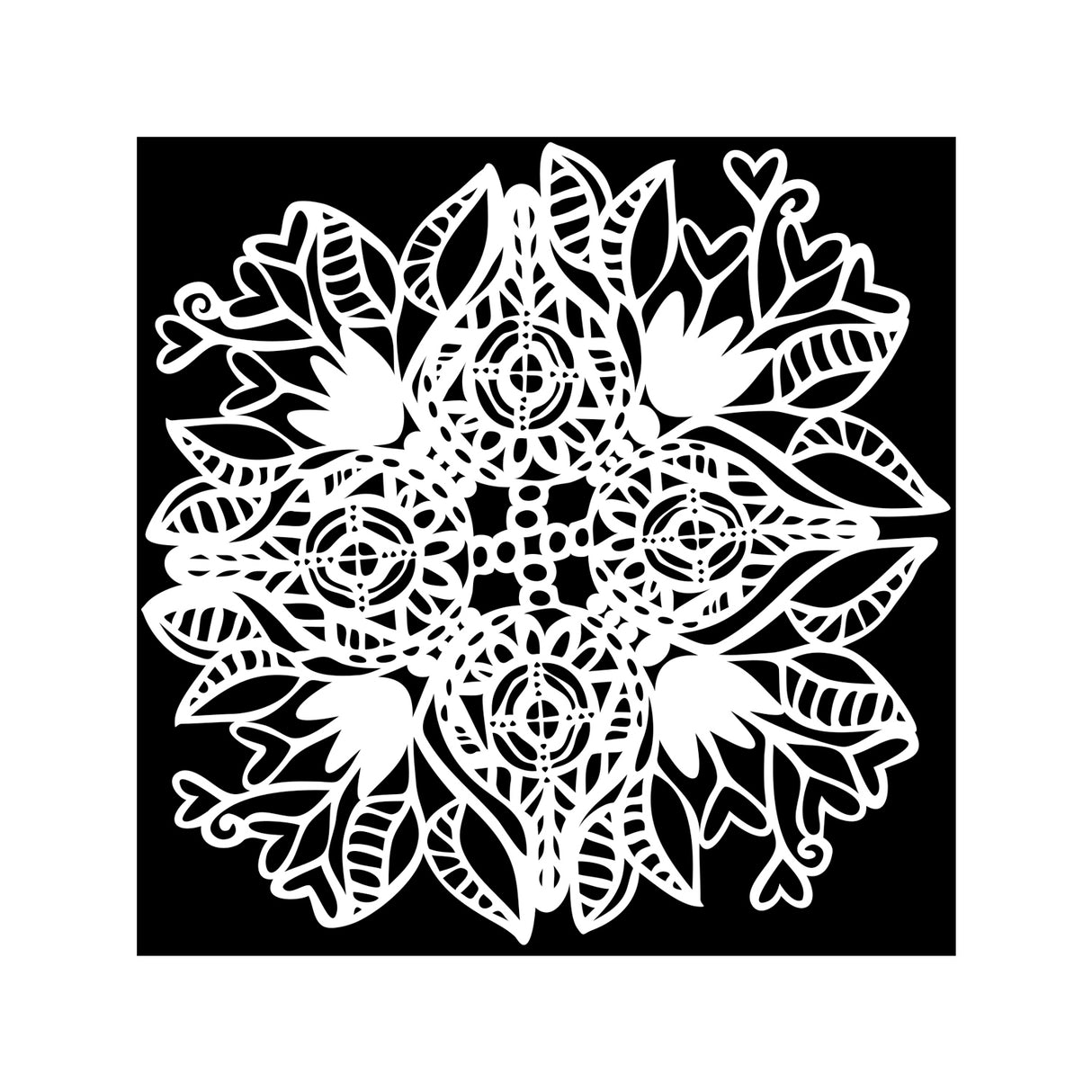 L'atelier artisanal • gabarit 15x15cm fleur de coeur