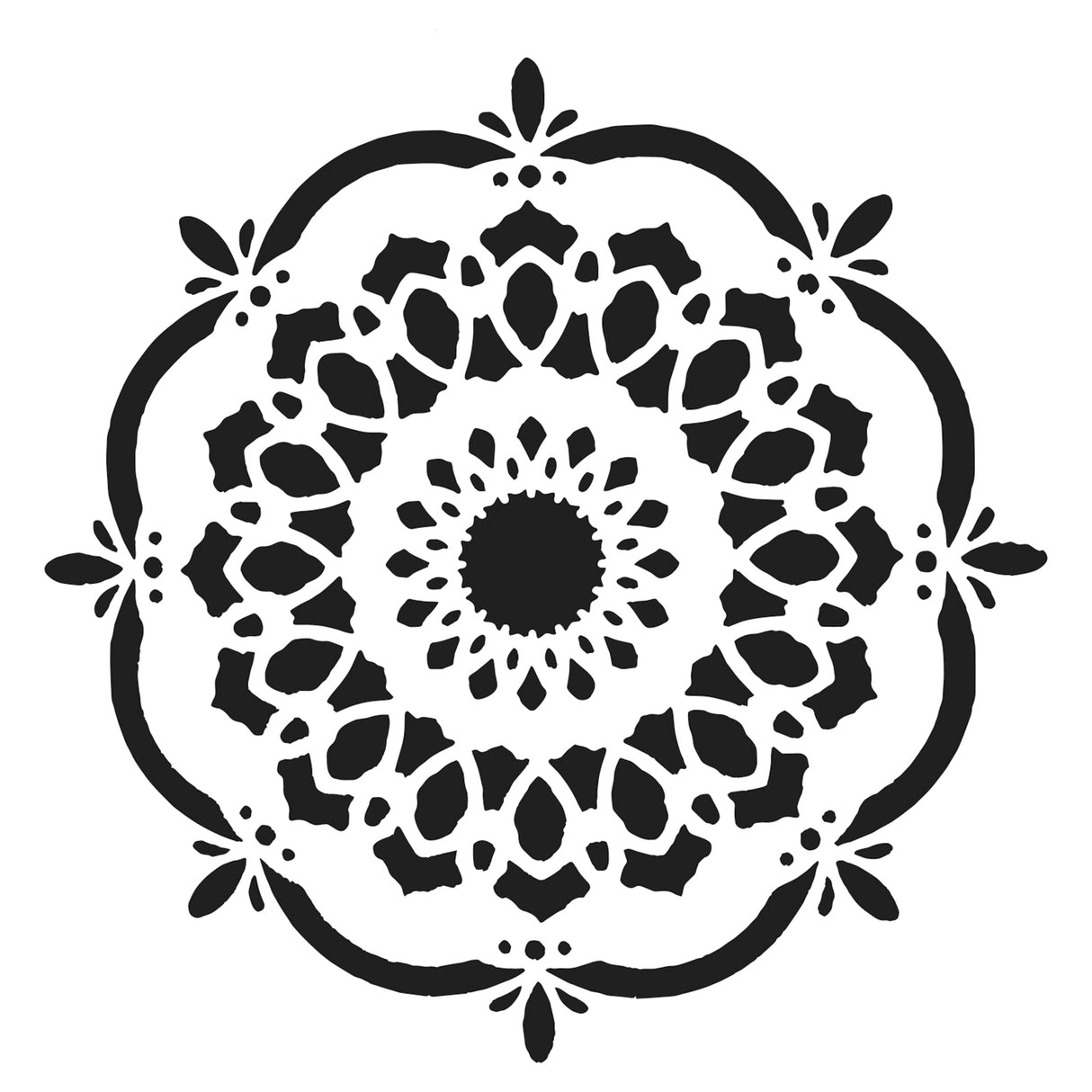 L'atelier de l'artisan • gabarit fleur coupée à la main 30,5x30,5cm