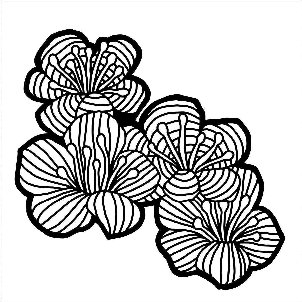 L'atelier artisanal • pochoir fleurs d'aubépine 30,5x30,5cm