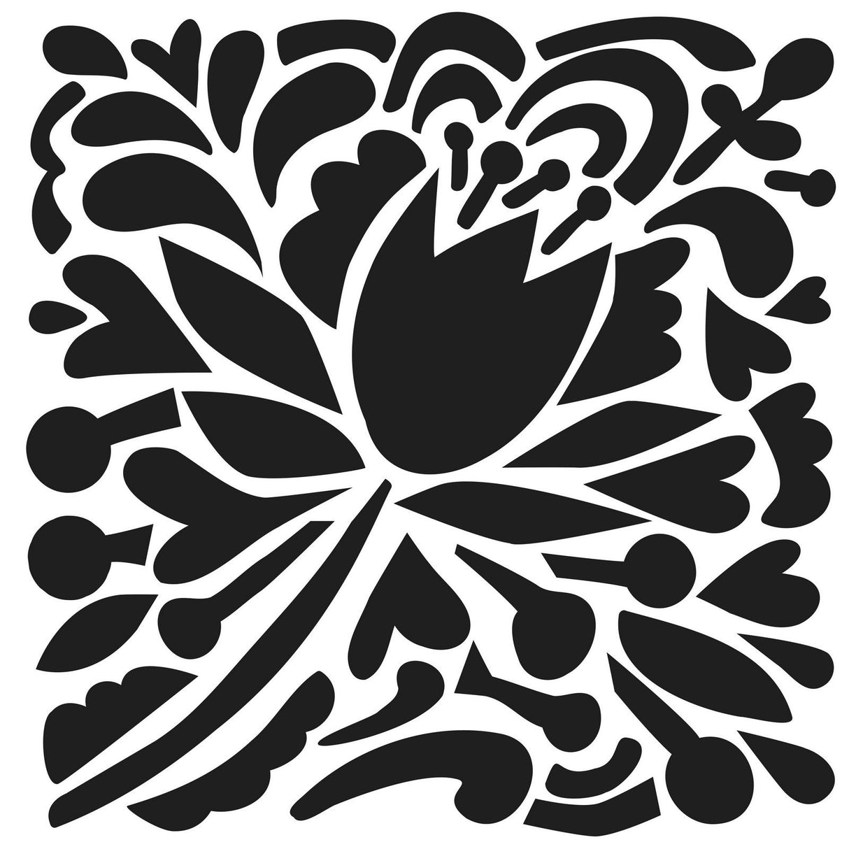 L'atelier des artisans • pochoir tulipe fête 30,5x30,5cm