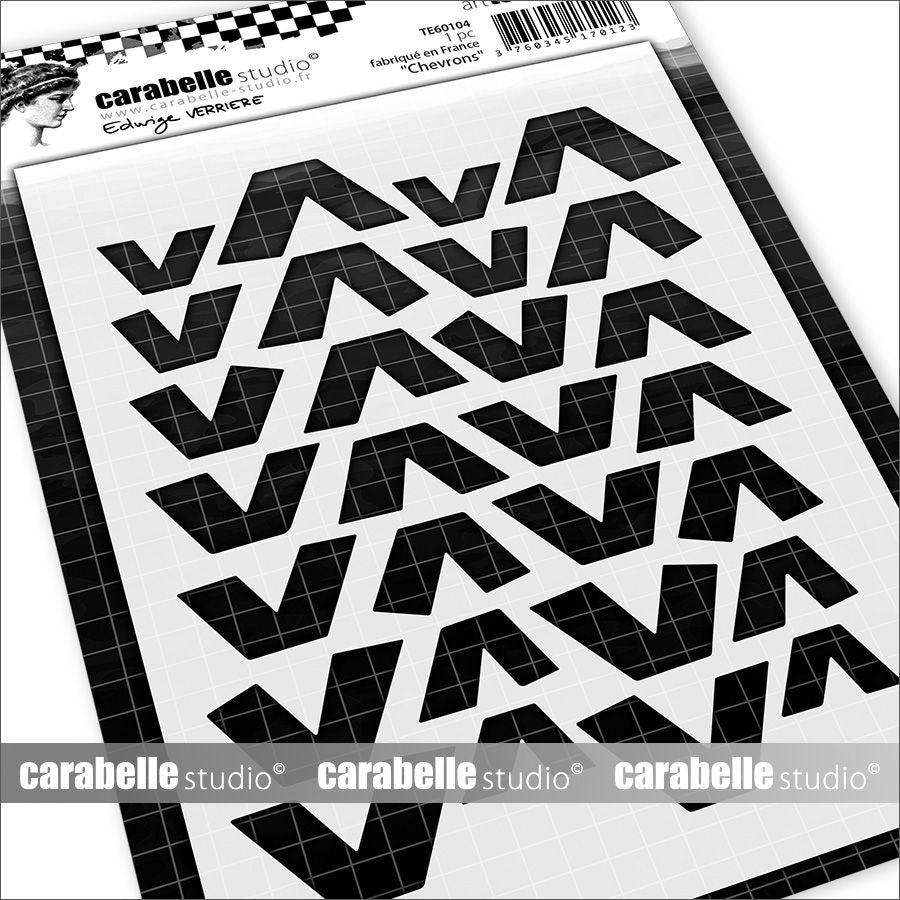 Carabelle studio • pochoir a6 chevrons par Edwige Verrière