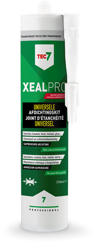 Tec7 xealpro mastic transparent gris cartouche 310ml - 528007000