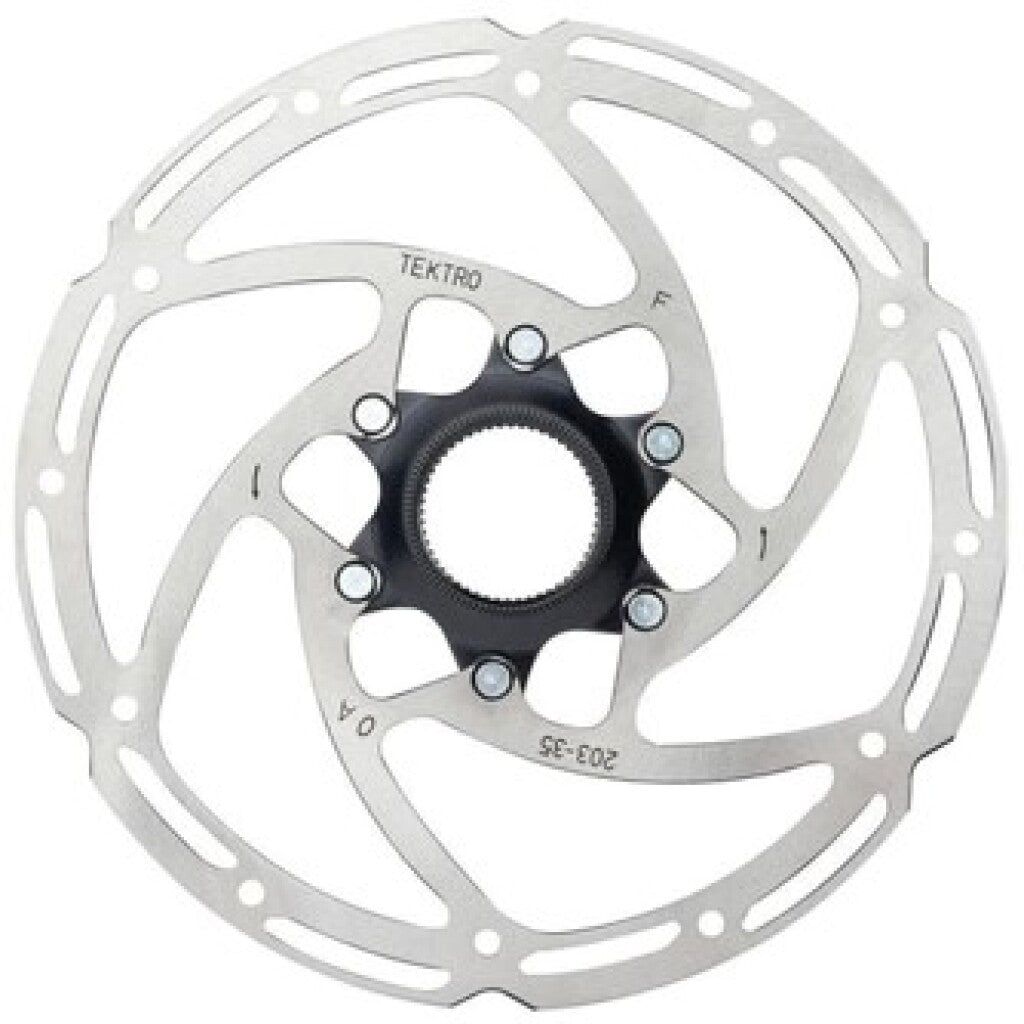 Rotor de frein à disque tektro tr203-35 Ø203 mm, central, argent