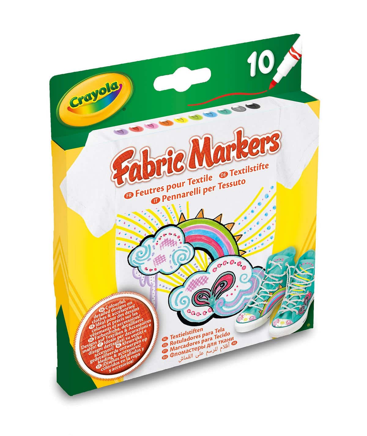 Crayola - 10 marqueurs de tissu