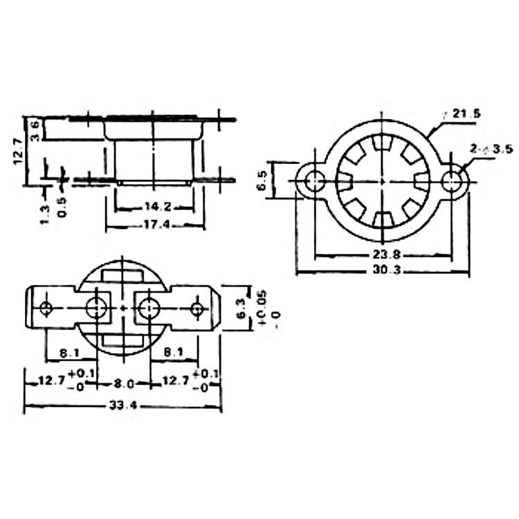 Fusible thermique ouvert