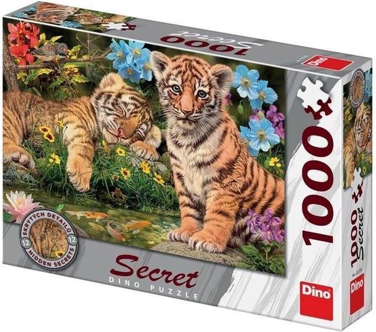 Puzzle Dinotoys - Tigres aux secrets cachés - 1000 pièces
