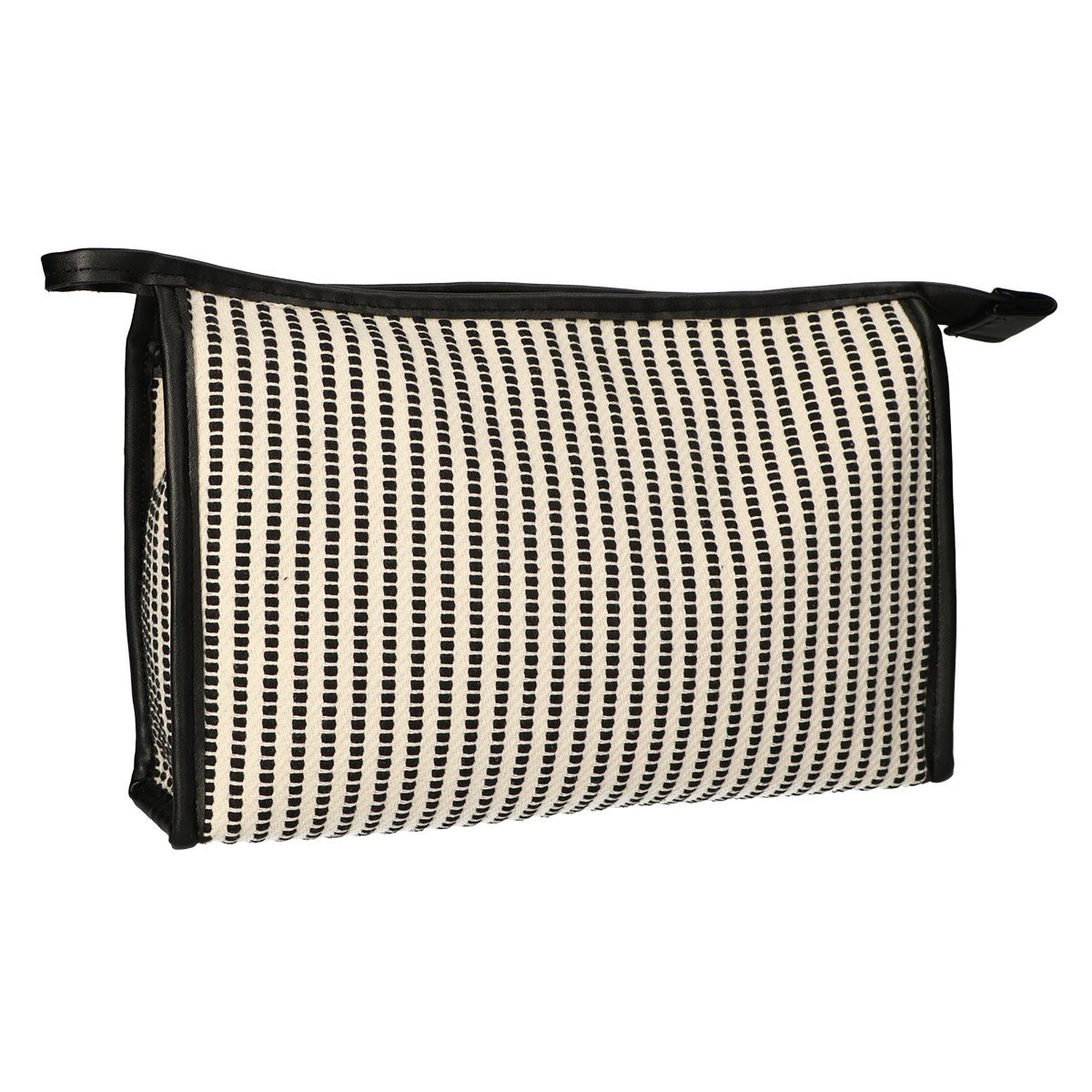 Trousse de toilette Traveler rayure noir crème 30x20cm
