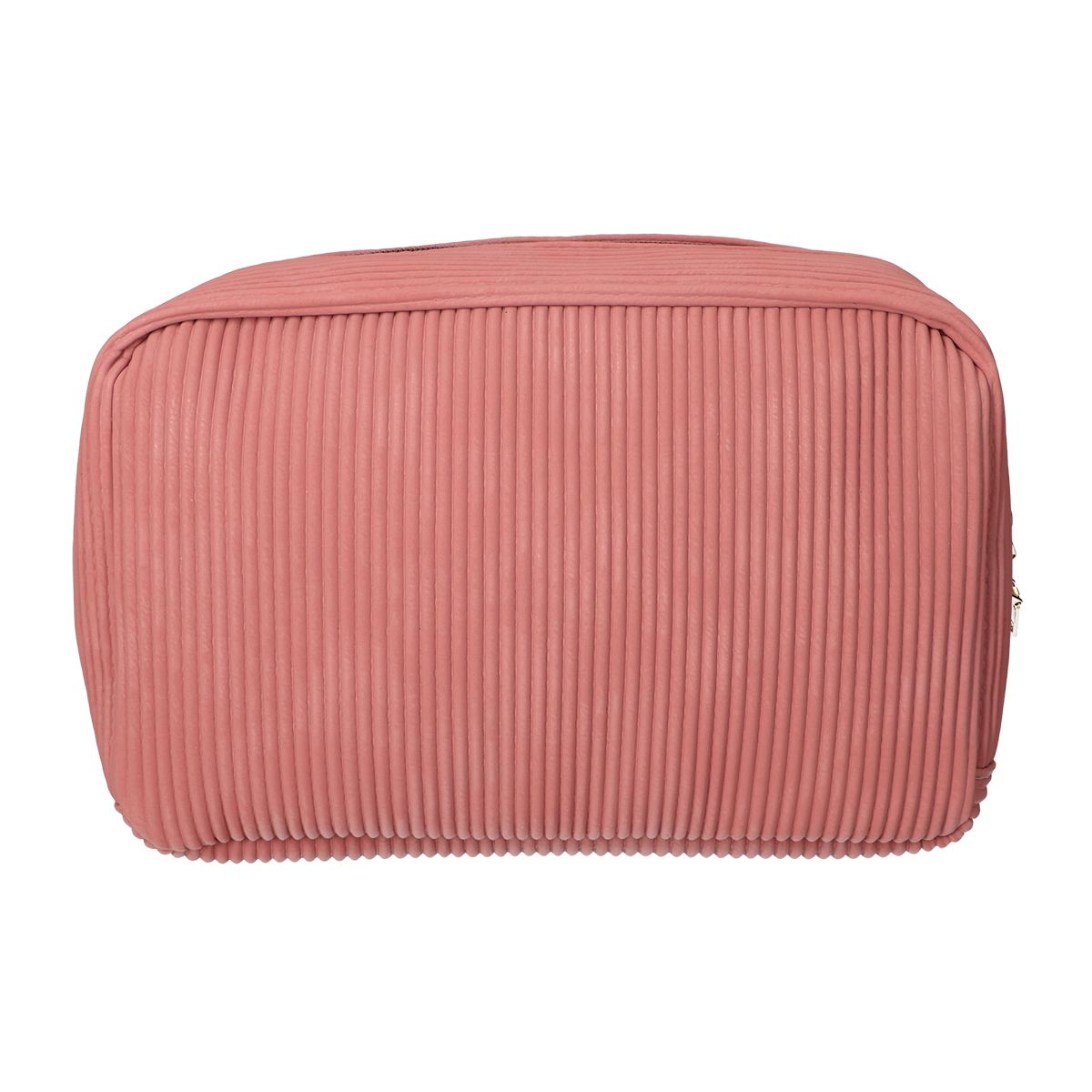Trousse de toilette Traveler tissu côtelé imperméable rose 28x17cm