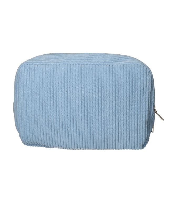 Trousse de toilette Traveler tissu côtelé bleu 28x17cm