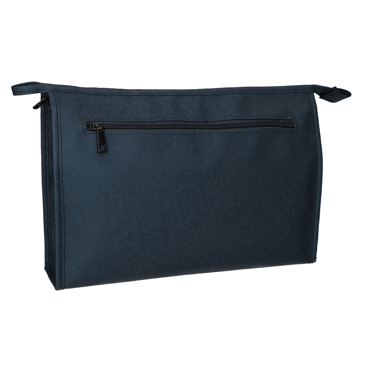 Trousse de toilette Traveler fermeture éclair horizontale bleu 35x24 cm