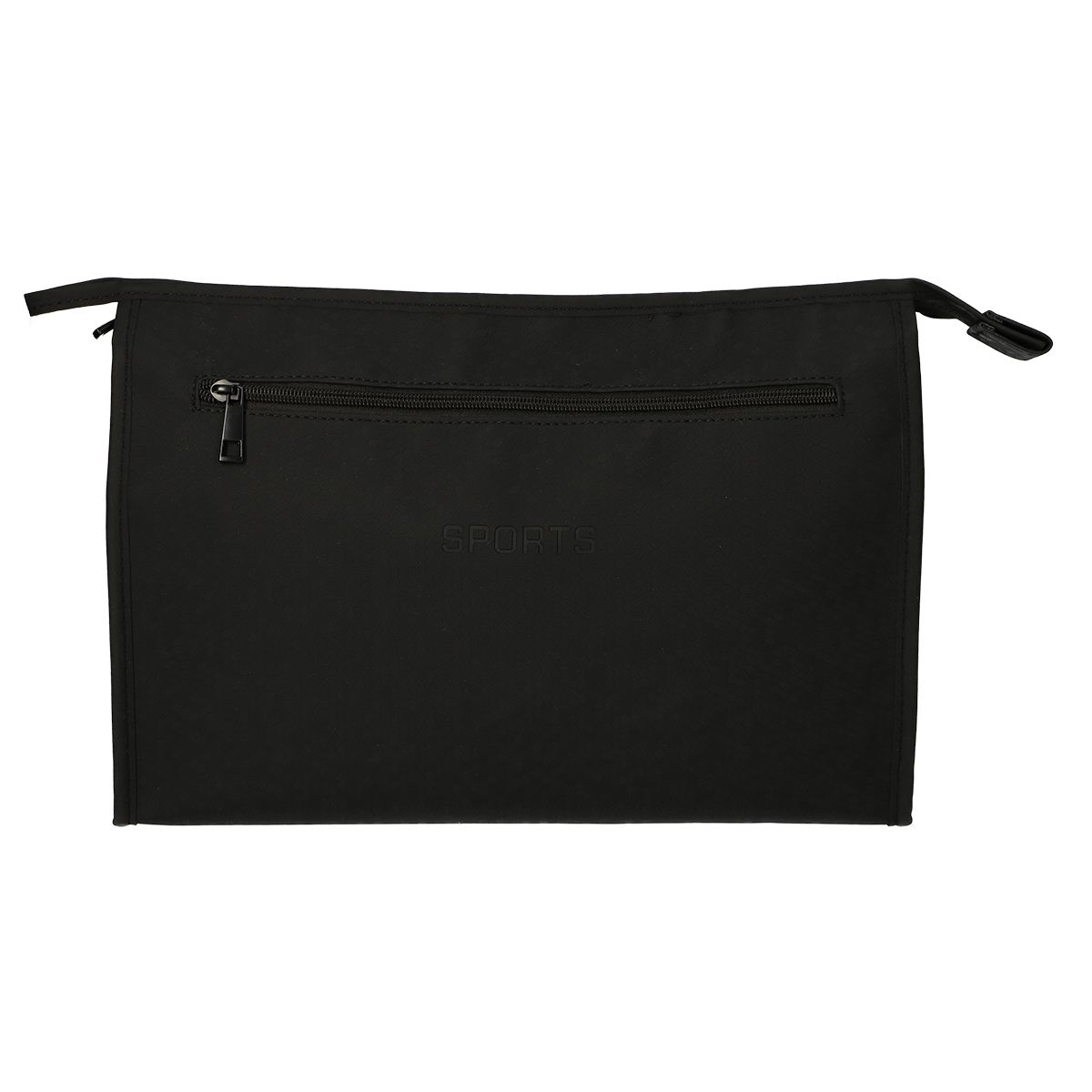 Trousse de toilette Traveler fermeture éclair horizontale noire 35x24 cm