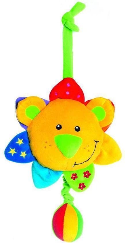 Le lion musical Tolo de Van der Doelen peut être attaché à une boîte