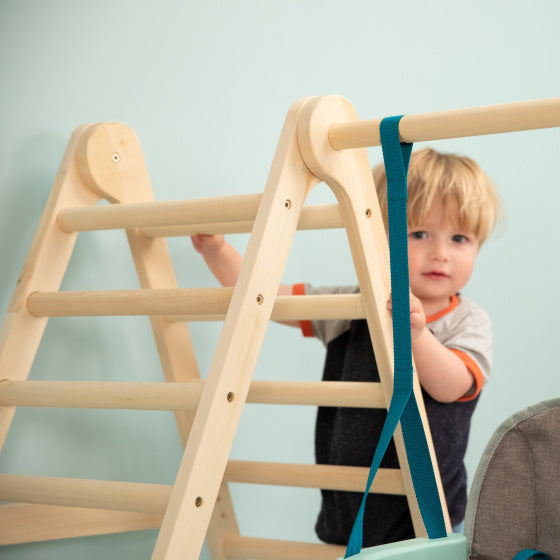 TP TOS TOTS TOTS Cadre d'escalade en bois avec balançoire à partir de 6 mois