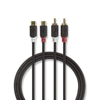 Câble d'extension audio tulipe Nedis